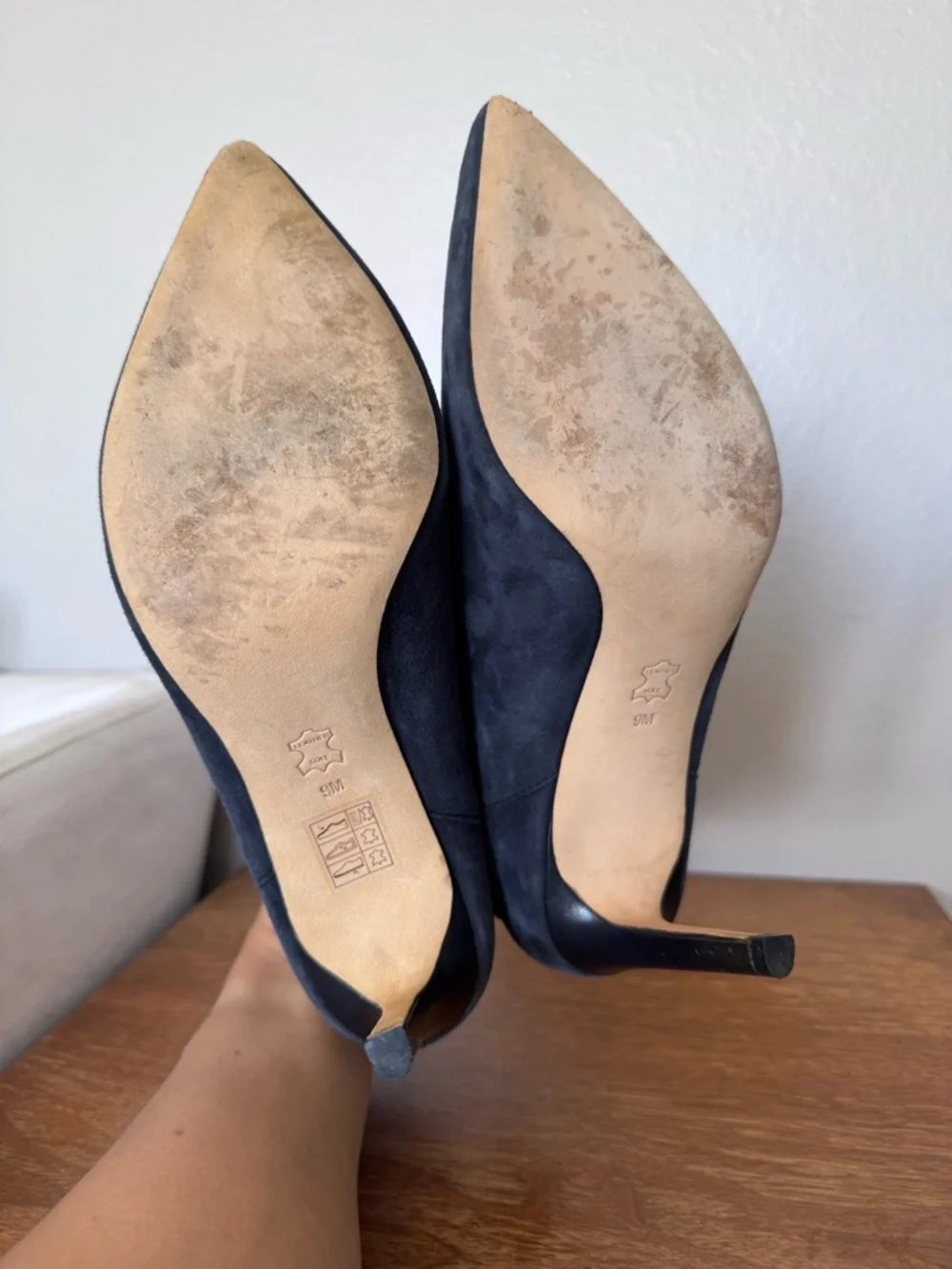 Tory Burch Dorset Blue Suede Booties Size 9